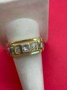 CERTIFIED MEN'S 14K GOLD AND DIAMOND RING