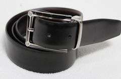 Reversable Buckle Leather Belt, Made In Italy
