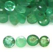 Round cut 6.28ct 148pc Zambain Emerald set
