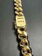 Huge 90 Gram 14 Kt Gold Plate Curb Link Bracelet