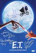 E.T. The Extra Terrestrial Cast Signed 12x18 Movie Poster Exact Proof ACOA