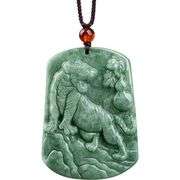 Grade A Jade Pendant Necklace Roaring Tiger