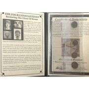 Set of 4 Emperor Constantine Authentic Coins with COA