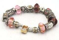 Pandora bracelet with 18 charms
