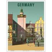 Vintage 1950s Germany Travel Poster by S. Greco