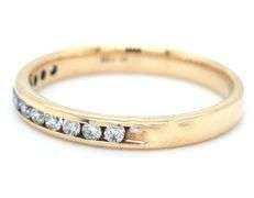 10kt Yellow gold Channel set diamond band