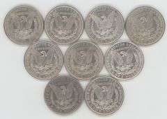9 Diff. Upper End 19th Century Morgan Silver Dollars 1878-S to 1900-O