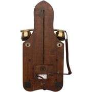 1921 Vintage Wooden Telephone with Rotary Dial and Metal Bell