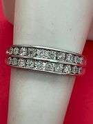 14K WHITE GOLD DIAMOND BAND / RING