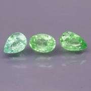 Tremendous 2.91ct untreated spring green Tsavorite set
