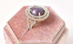Impeccable Brand New European Huge 12.78CTS Very Rare Unheated Oval Cabochon-Cut Natural Star Ruby &