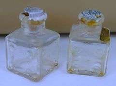 2 Early French Narcisse Figural Dice Perfume Bottles