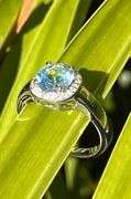 Dazzling Natural 2.35 Ct Sky Blue Topaz Ring