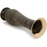 Pure Brass Flower Vase with Nakkashi Carving