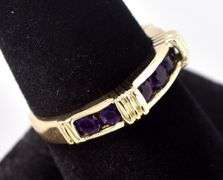 Amazing 14K Yellow Gold Amethyst Gemstone Ring