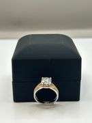 Sparkling 2.15 Ct 14 Kt White Gold Plated Engagement Ring
