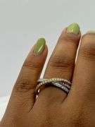18K Three-Tone Trinity Diamond Ring