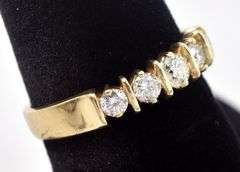 Stunning  10K Yellow Gold Diamond Ring