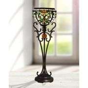 Tiffany Antique Golden Bronze Finish Light Table Lamp 28" Tall