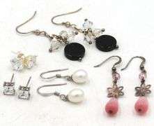 Group lot of 925 sterling silver earrings