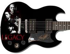 50 Cent Autographed Signed Custom 1/1 Graphics Guitar Eminem Dr. Dre ACOA