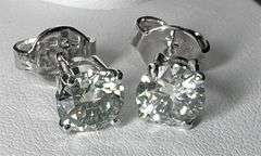 Sparkling 2 Ct VVs1 White H-I Fire Moissanite Earrings