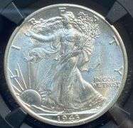 1943 D Walker NGC MS 64 With Original Bag Fragment