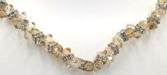 Vintage 925 sterling silver crystal necklace