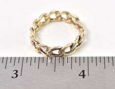 Wonderful 14K Yellow Gold Chain Ring