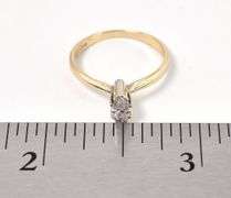 Amazing 14K Yellow Gold Solitaire Diamond Ring
