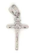 Detailed 14K WG Crucifix Pendant