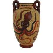 2700 B.C.-1500 B.C. Handmade Minoan Pottery with Octopus