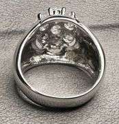 14 Kt White Gold Plate 7.25 Ctw Lab Simulated Diamond Ring