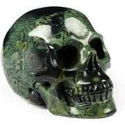 Hand Carved Jasper Gemstone Crystal Skull