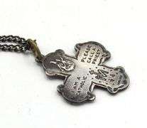 Vintage 925 sterling silver religious pendant on chain