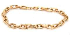 18kt Yellow gold oval link bracelet