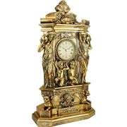 Antique Style Château Chambord Gold Mantel Clock