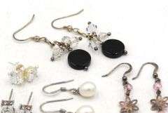 Group lot of 925 sterling silver earrings