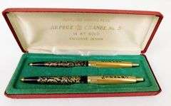 Vintage 14K Filigree Perfume Pens in Box