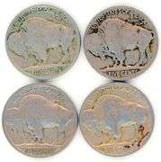 4 Different Buffalo Nickels: 1920-1923