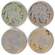 4 Different Buffalo Nickels: 1920-1923