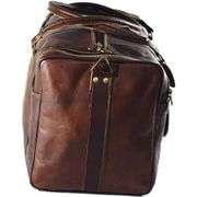 Genuine Vintage Brown Leather Duffel Bag