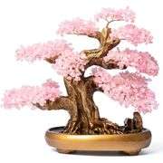 Natural Rose Quartz Crystal Bonsai Tree of Life