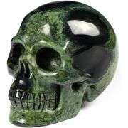 Hand Carved Jasper Gemstone Crystal Skull