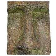 Heavy 16" Hand-Cast Easter Island Moai Head Sculpture