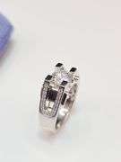 Men's Dynamic 18 Kt White Gold Plate 2 Ct VVs1 Lab Simulated Diamond Ring