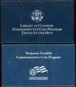 2 Different Proof Commemorative Silver Dollars w/Box & CoA: 2000 & 2009