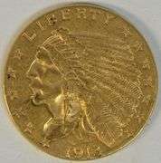 Very pretty top end 1913 US $2.50 Indian Gold Piece