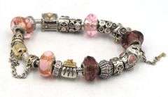 Pandora bracelet with 18 charms