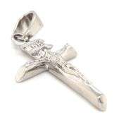 Detailed 14K WG Crucifix Pendant